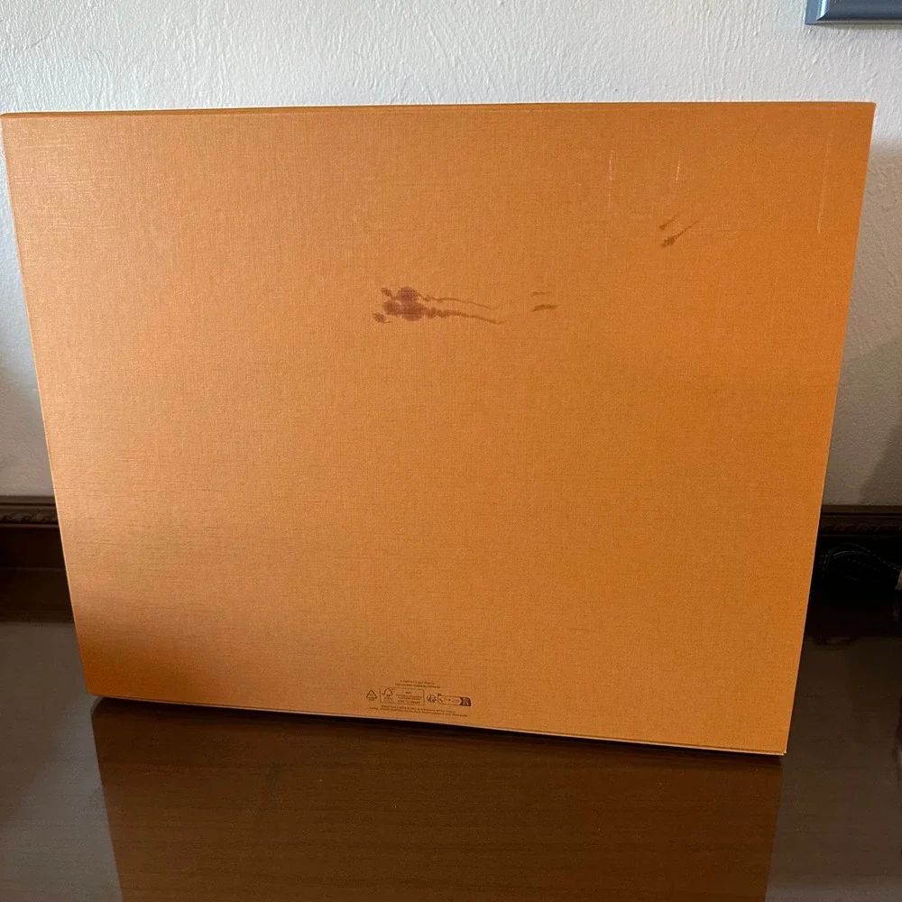 Louis Vuitton Magnetic Collapsible Large Orange Storage Gift Box 18x14.5x7